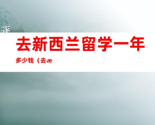 去新西兰留学一年多少钱（去新西兰留学需要多少钱）