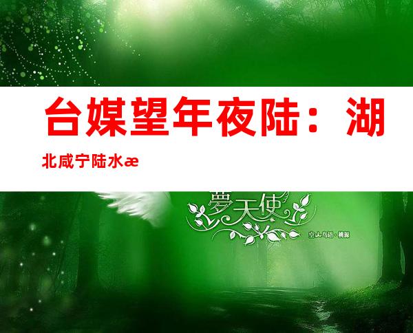 台媒望年夜陆：湖北咸宁陆水湖 碧湖千岛、景致醉人