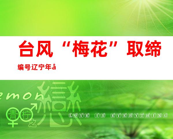 台风“梅花”取缔编号 辽宁年夜部地域农作物成熟期或者将推延