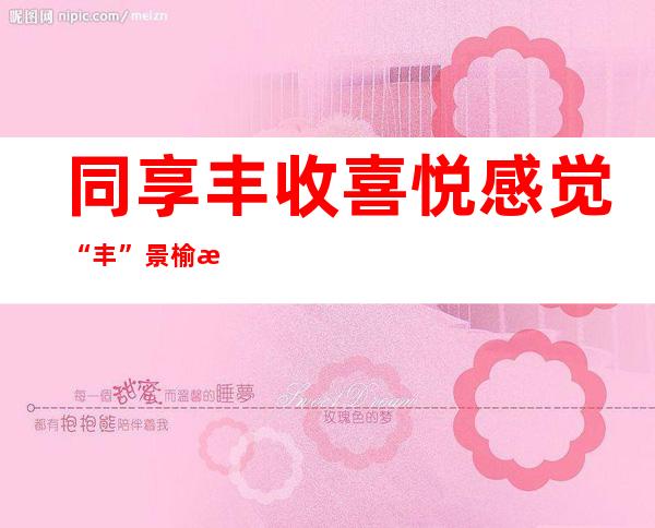 同享丰收喜悦 感觉“丰”景榆次  2022年中国农夫丰收节榆次（北田）勾当揭幕