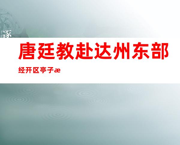 唐廷教赴达州东部经开区亭子文教城（唐廷教宣汉第三人民医院）