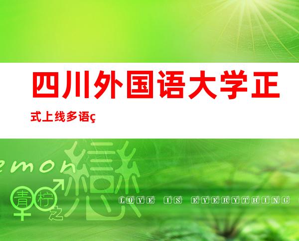 四川外国语大学正式上线多语种外文门户网站