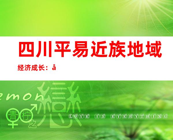 四川平易近族地域经济成长：在配合走向社会主义现代化过程中铸牢中华平易近族配合体意识