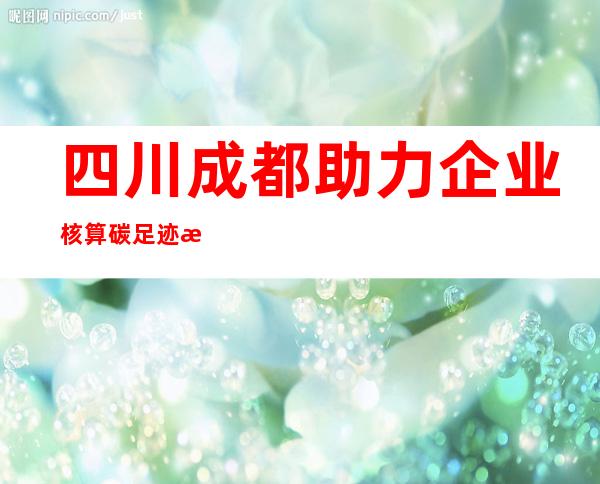 四川成都助力企业核算碳足迹 摸清“碳家底” 提升竞争力