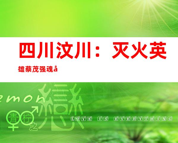 四川汶川：灭火英雄蔡茂强魂回故乡、长逝家乡