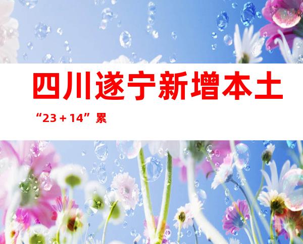 四川遂宁新增本土“23＋14” 累计陈述“108＋61”