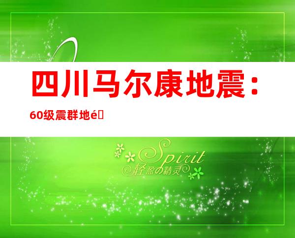 四川马尔康地震：6.0级震群地震烈度图正式发布 最高烈度为8度