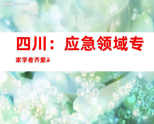 四川：应急领域专家学者齐聚 为水电行业安全监管出谋划策