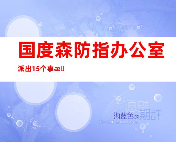 国度森防指办公室派出15个事情组展开丛林草原防灭火专项督查