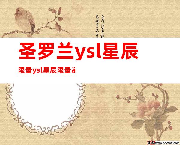 圣罗兰ysl星辰限量 ysl星辰限量价格