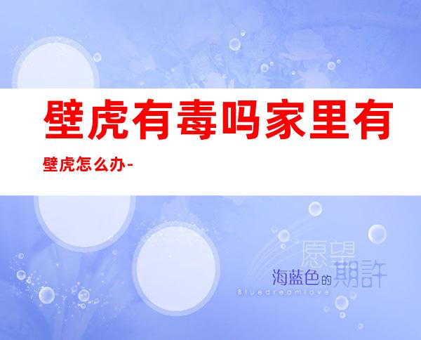 壁虎有毒吗家里有壁虎怎么办-壁虎有毒吗可以直接用手摸吗