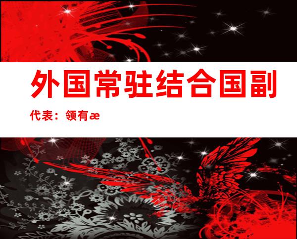 外国常驻结合 国副代表：领有最年夜 核武库国度 应切真实行 责任