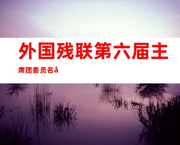 外国残联第六届主席团委员名双宣布  共 一 三 三人