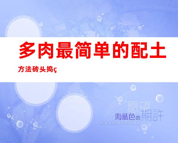 多肉最简单的配土方法砖头捣碎能不能配多肉土-多肉最简单的配土方法,牡丹吊兰的养殖方法