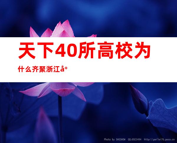 天下40所高校为什么齐聚浙江宁海“抢”选题？