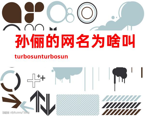 孙俪的网名为啥叫turbosun turbosun的中文意思