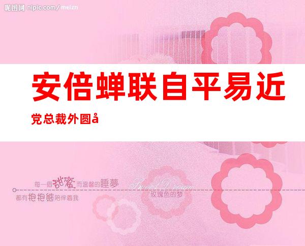 安倍蝉联 自平易近 党总裁外圆归应注解 态度 