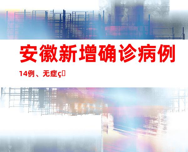 安徽新增确诊病例14例、无症状感染者317例