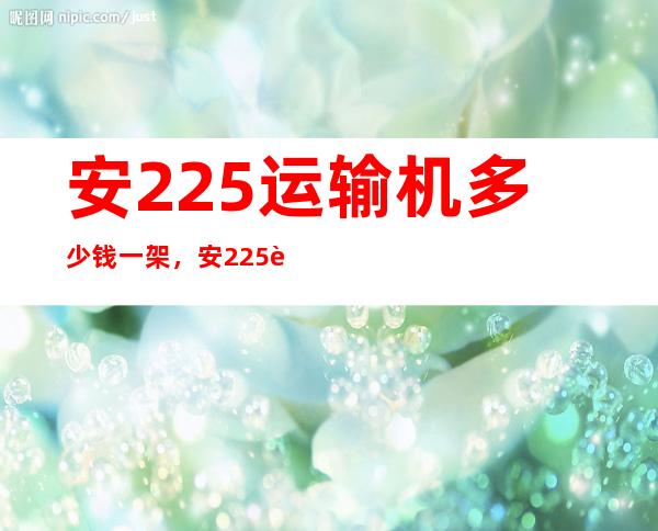 安225运输机多少钱一架，安225运输机交付中国