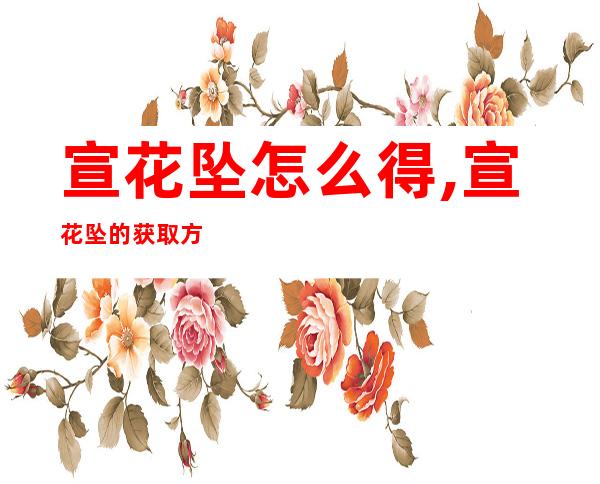 宣花坠怎么得,宣花坠的获取方法