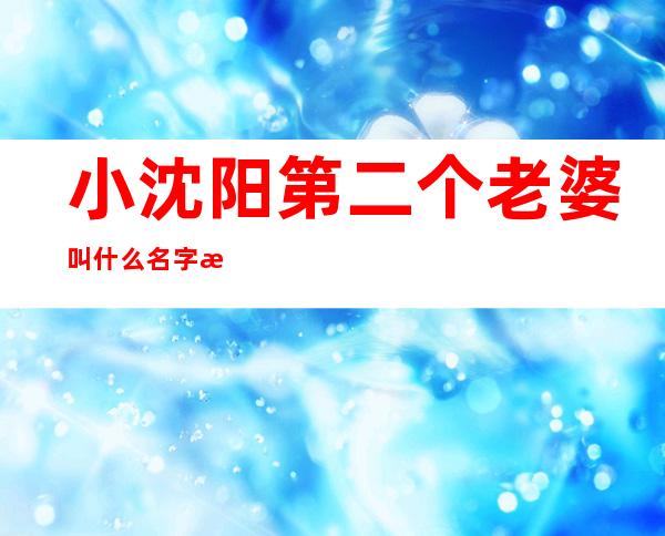 小沈阳第二个老婆叫什么名字 沈春阳个人资料简介