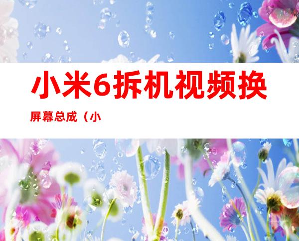 小米6拆机视频 换屏幕总成（小米6拆机换屏幕教程）