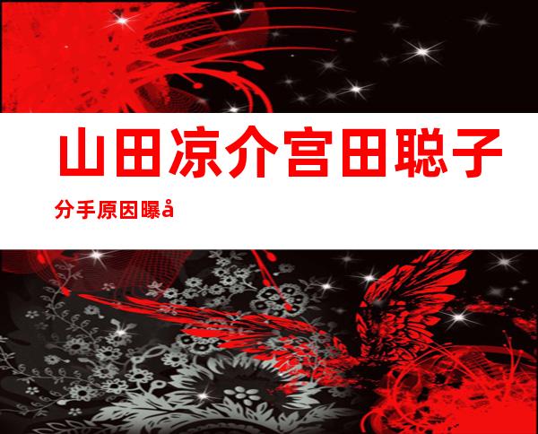 山田凉介宫田聪子分手原因曝光， 为了发展放弃爱情？