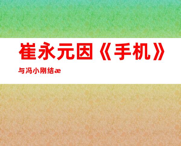 崔永元因《手机》与冯小刚结怨是咋回事？崔永元和《手机》电影有什么关系呢