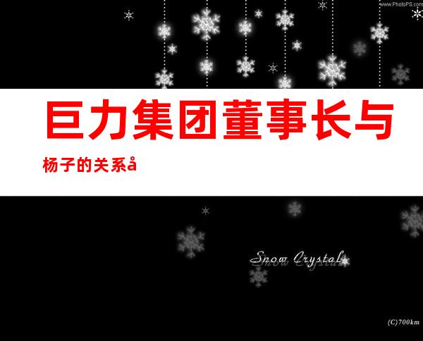 巨力集团董事长与杨子的关系 家族有多少亿到底什么背景