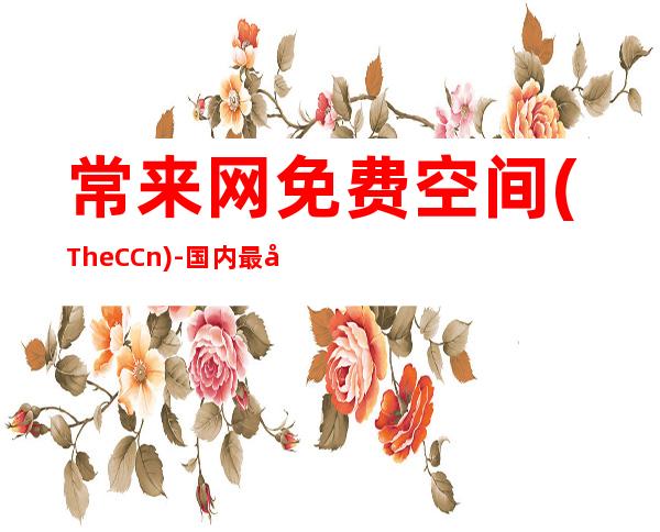 常来网免费空间(TheC.Cn)-国内最大的免费空间站