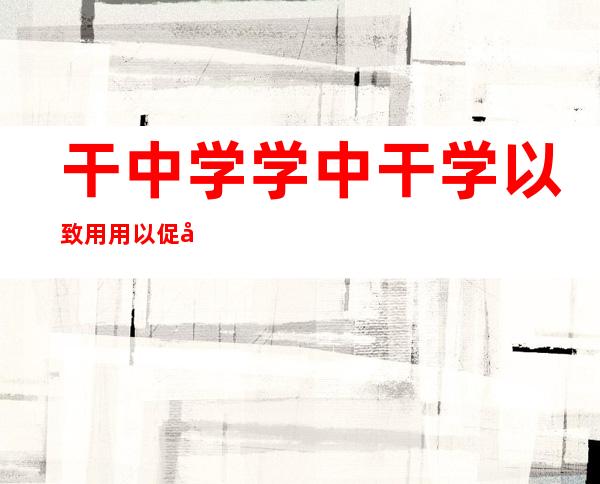 干中学学中干学以致用用以促学学用相长这是谁的观点_干中学在西方经济学的哪一章