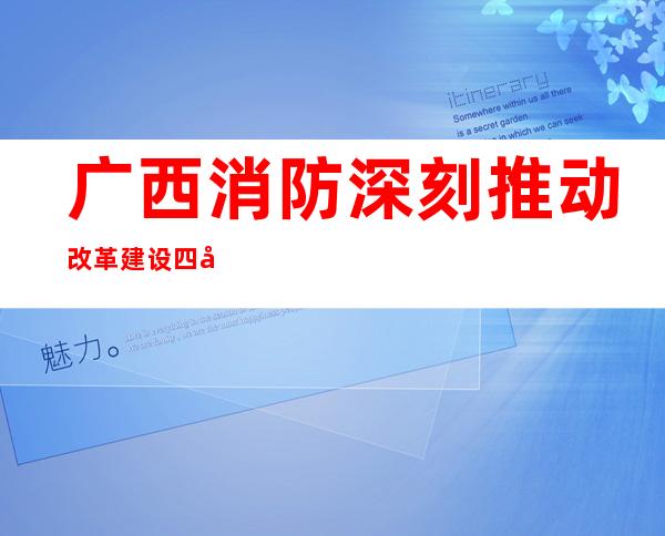 广西消防深刻推动改革建设 四年急救疏散被困群众39402人