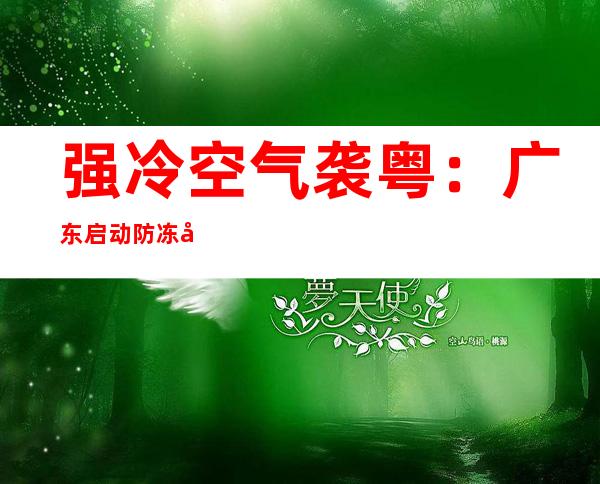 强冷空气袭粤：广东启动防冻应急响应 近百个寒冷预警生效