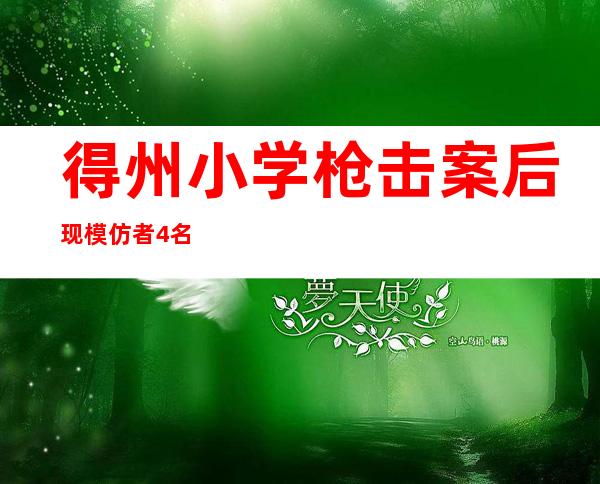 得州小学枪击案后现模仿者 4名未成年人涉嫌袭击学校被捕