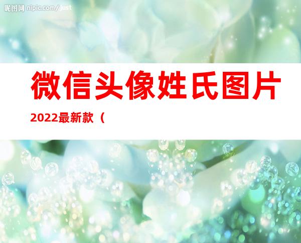 微信头像姓氏图片2022最新款（微信头像用自己的姓氏怎么弄）