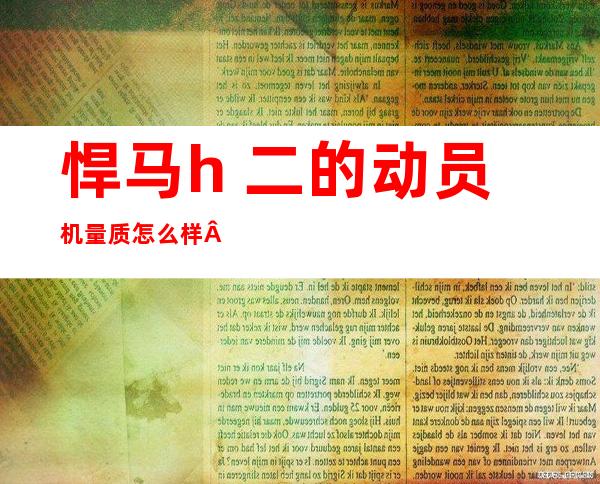 悍马h 二的动员 机量质怎么样  二0 一 五悍马h 二是柴油动员 机吗？