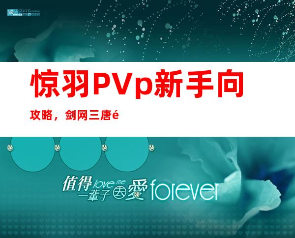 惊羽PVp新手向攻略，剑网三唐门惊羽pvp实用技能