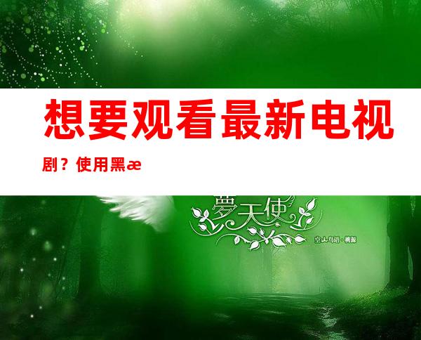 想要观看最新电视剧？使用黑料正能量入口网址查询吧