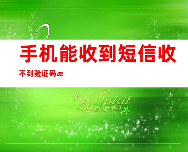 手机能收到短信收不到验证码怎么回事（华为手机短信收不到验证码怎么回事）