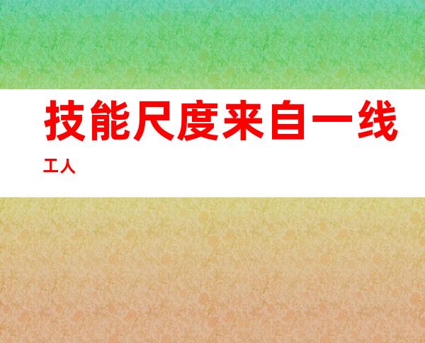 技能尺度来自一线工人