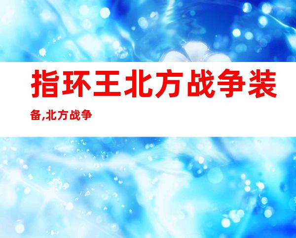 指环王北方战争装备,北方战争中的装备、武器与盔甲