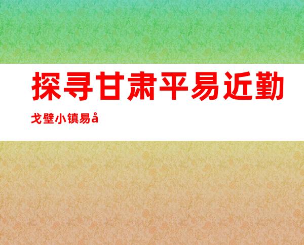 探寻甘肃平易近勤戈壁小镇易地搬迁点：从搬迁户到“搬迁富”