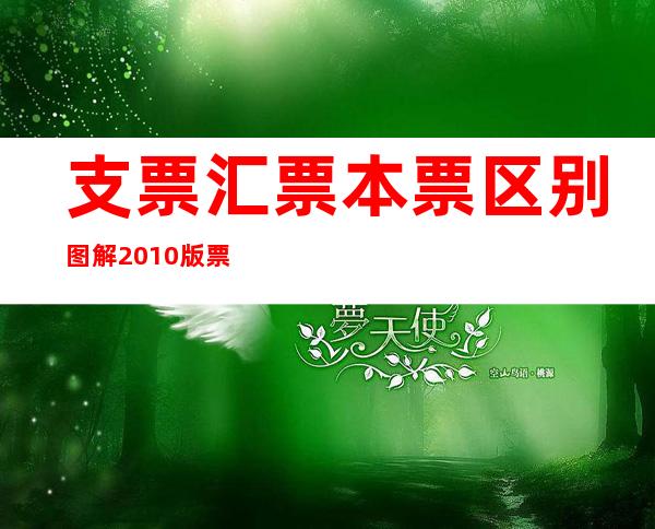 支票汇票本票区别图解2010版票据（支票汇票本票区别图解2022年）