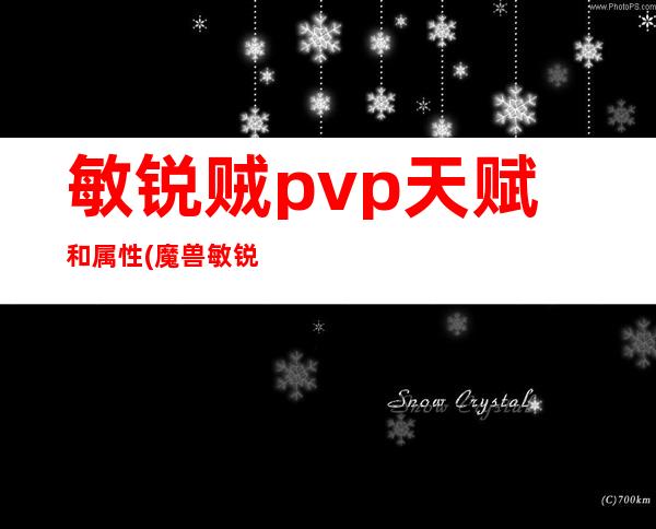 敏锐贼pvp天赋和属性(魔兽敏锐贼pvp天赋加点)