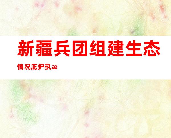 新疆兵团组建生态情况庇护执法智库