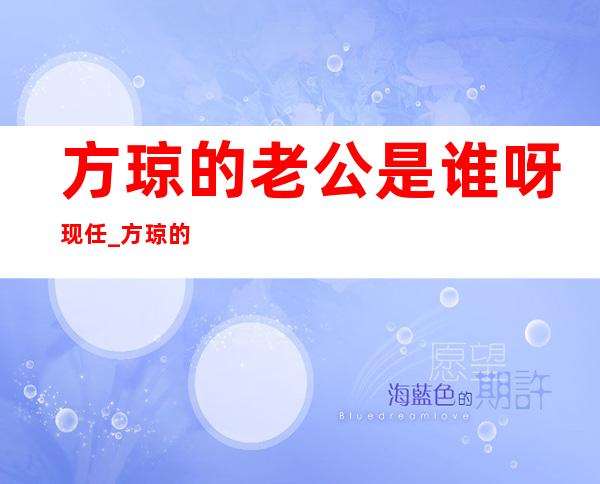 方琼的老公是谁呀 现任_方琼的老公是谁呀 简历