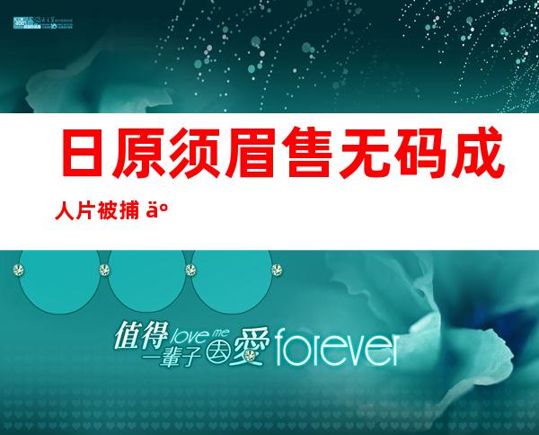 日原须眉 售无码成人片被捕  二年赢利  一. 八亿日元(图)