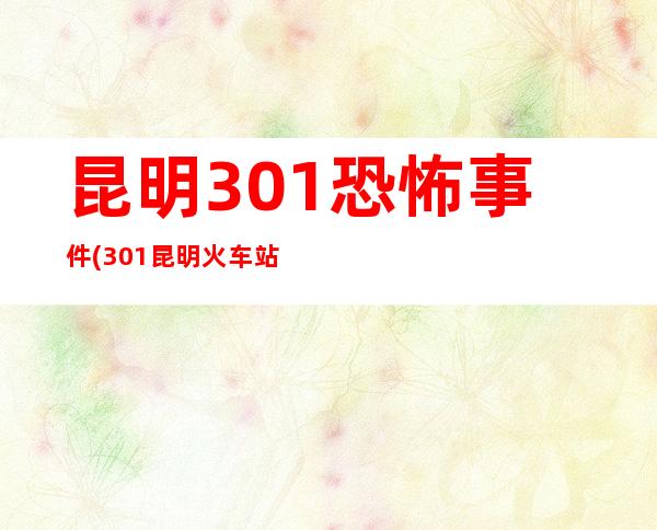 昆明301恐怖事件(301昆明火车站恐怖事件)