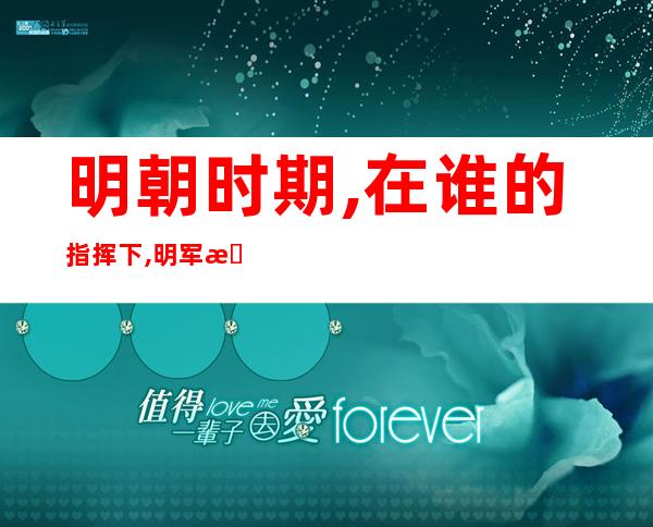 明朝时期,在谁的指挥下,明军成功（明朝时期,在谁的组织指挥下）