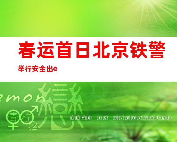 春运首日 北京铁警举行安全出行宣传活动